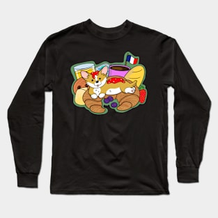 French Breakfast Corgi Long Sleeve T-Shirt